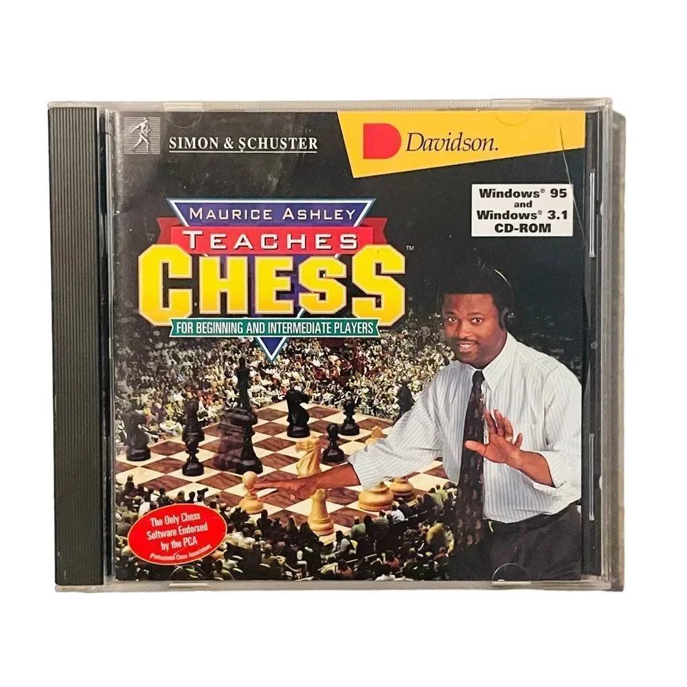 10/$25🦋 Maurice Ashley Teaches Chess for Beginning & Intermediate Players CD-ROM